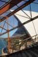 Looking out from inside the Sydney Opera House