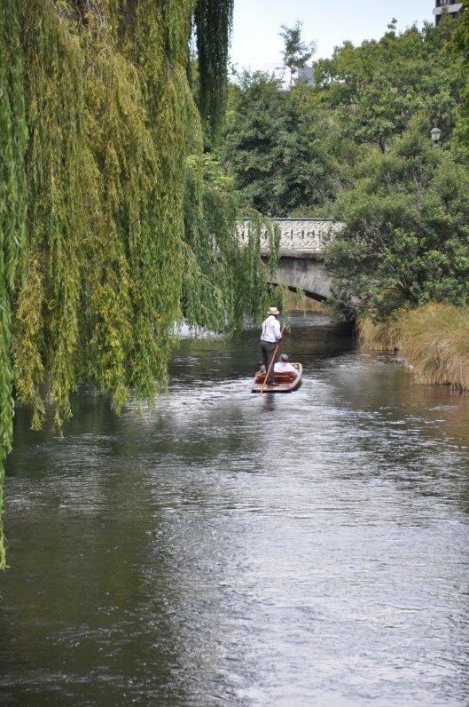 Punting along the river, Christchurch